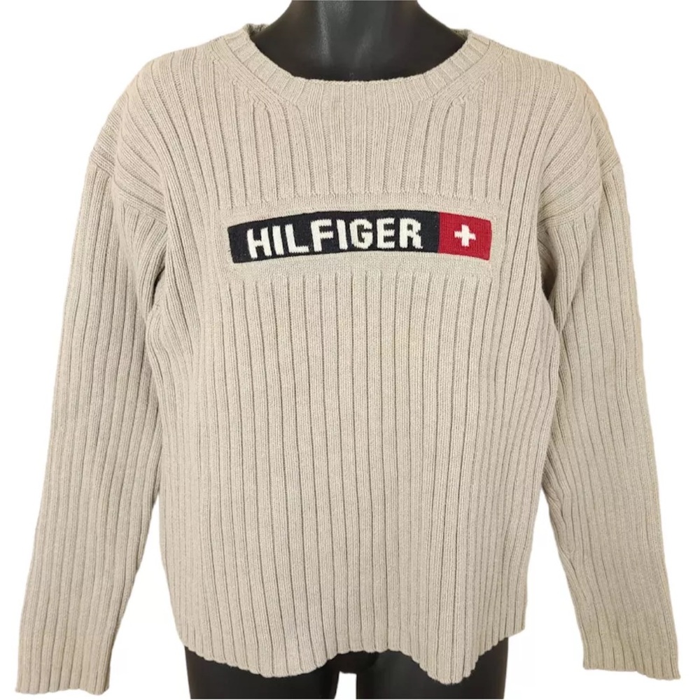 Vintage Tommy Hilfiger Sweater 90s y2k cream